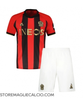 OGC Nice Maglia Gara Casa Repliche 2024-25 Bambino Maniche Corte